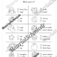 Materialpaket Weihnachten/Christmas auf Englisch (Arbeitsblatt 07)