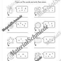 Materialpaket Weihnachten/Christmas auf Englisch (Arbeitsblatt 10)