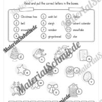 Materialpaket Weihnachten/Christmas auf Englisch (Arbeitsblatt 11)