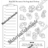 Materialpaket Weihnachten/Christmas auf Englisch (Arbeitsblatt 12)