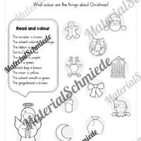 Materialpaket Weihnachten/Christmas auf Englisch (Arbeitsblatt 13)