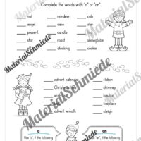 Materialpaket Weihnachten/Christmas auf Englisch (Arbeitsblatt 21)