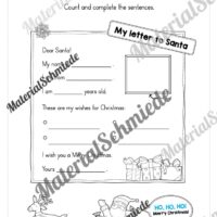 Materialpaket Weihnachten/Christmas auf Englisch (Arbeitsblatt 24)