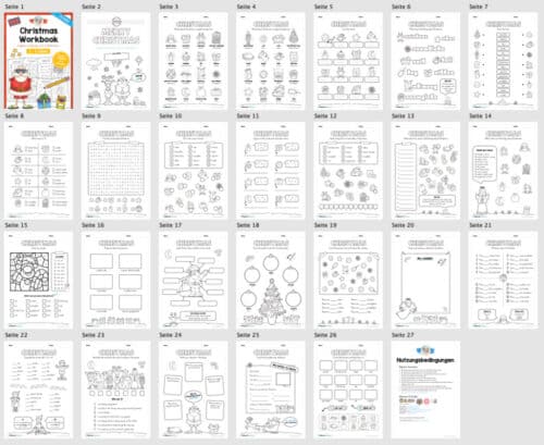 Materialpaket Weihnachten/Christmas auf Englisch (Überblick)