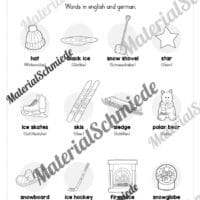 Workbook Winter auf Englisch (Arbeitsblatt 03)