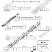 Workbook Winter auf Englisch (Arbeitsblatt 05)