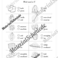 Workbook Winter auf Englisch (Arbeitsblatt 07)
