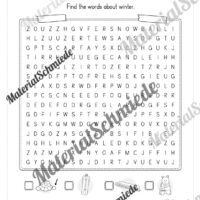 Workbook Winter auf Englisch (Arbeitsblatt 08)