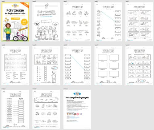 Thema Fahrzeuge / Vehicles im Englischunterricht (Überblick)