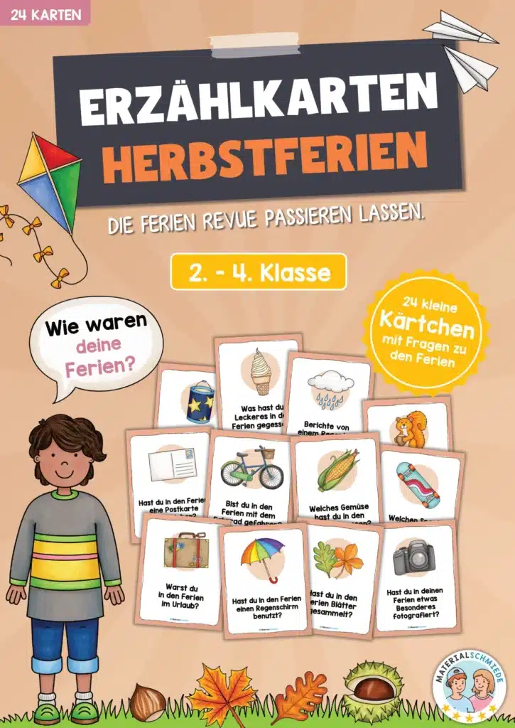 24 Erzählkarten zu den Herbstferien
