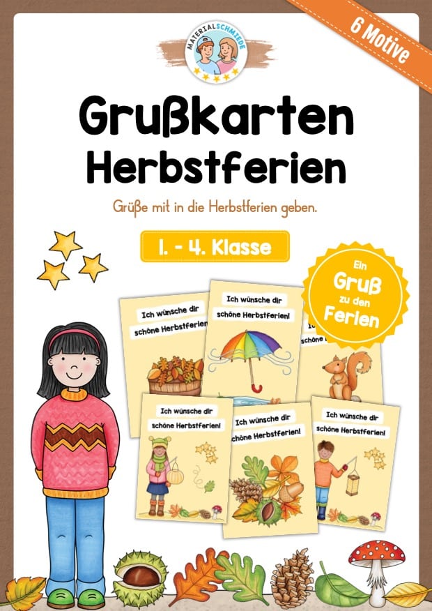 Herbstferien Grußkarten