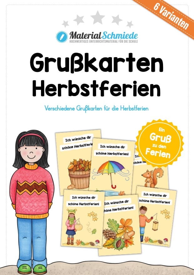 Herbstferien Grußkarten