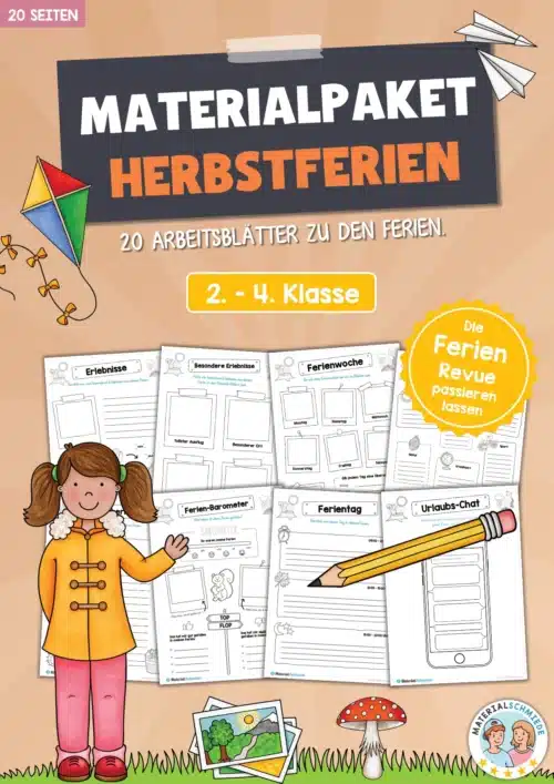 Materialpaket: Meine Herbstferien (20 Arbeitsblätter)
