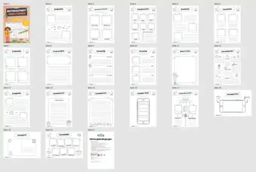 Materialpaket: Meine Herbstferien (20 Arbeitsblätter) - Überblick