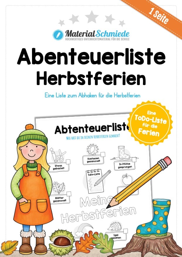 Abenteuerliste Herbstferien