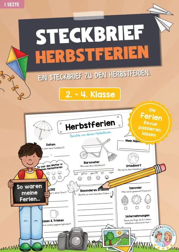 Steckbrief: Meine Herbstferien