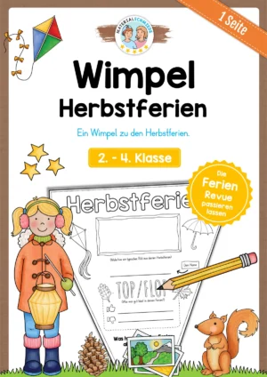 Meine Herbstferien: Wimpel / Wimpelkette (2. - 4. Klasse)