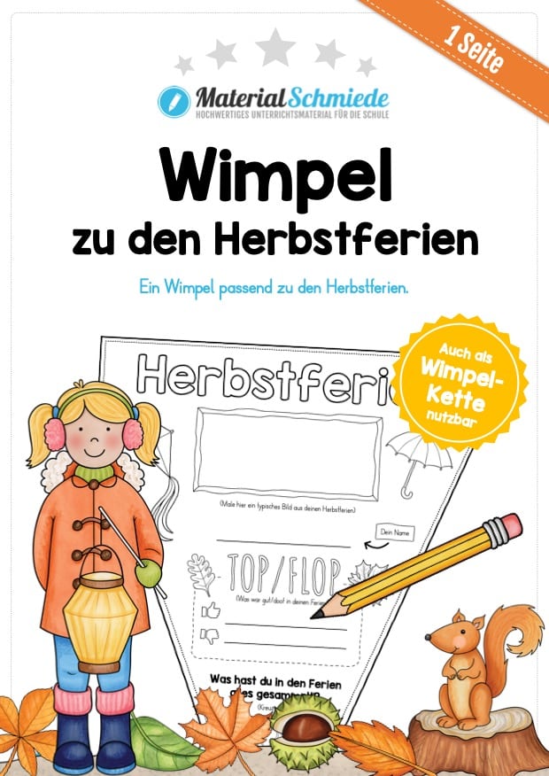 Wimpel: Meine Herbstferien