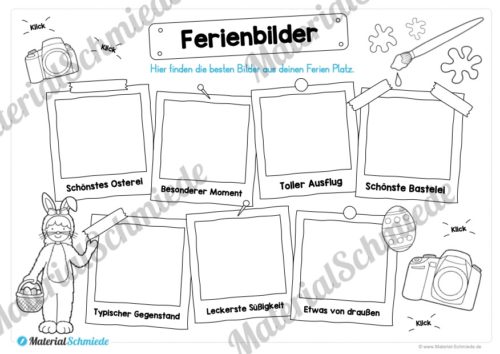 Materialpaket Osterferien: 20 Arbeitsblätter (Vorschau 08)