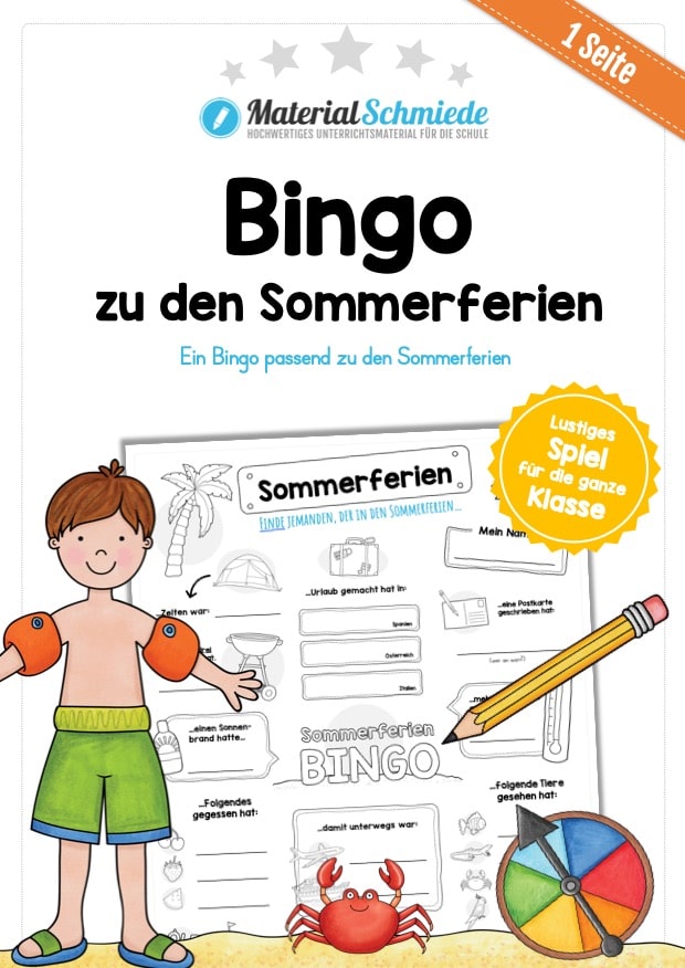 Bingo zu den Sommerferien