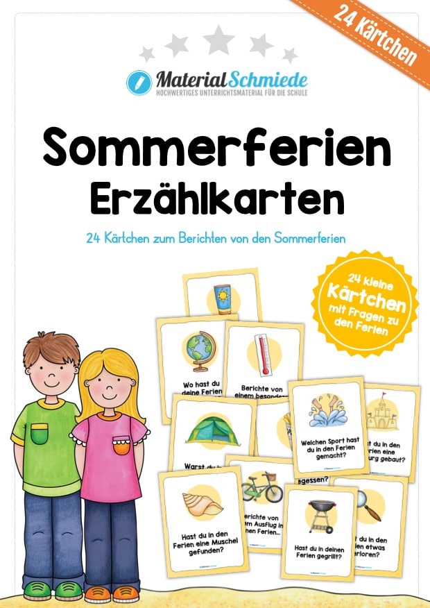 24 Erzählkarten zu den Sommerferien