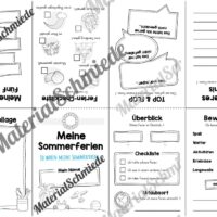 Faltheft Sommerferien (mit Linien)
