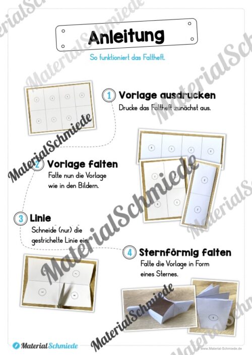 Faltheft Sommerferien (Anleitung)