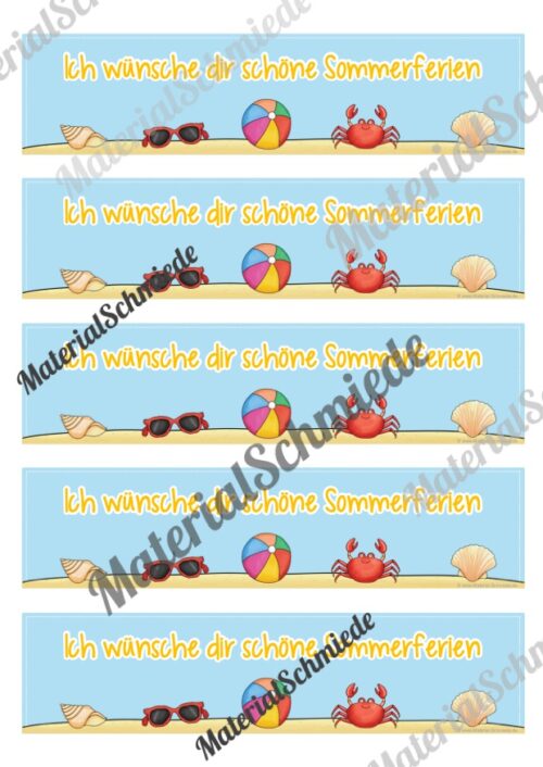 Sommerferien Gruß mit Wassereis (Vorschau 01)