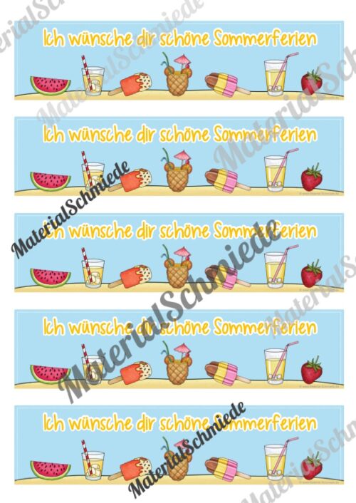 Sommerferien Gruß mit Wassereis (Vorschau 03)