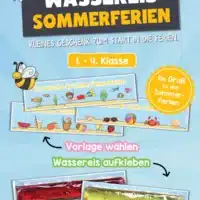 Sommerferien Gruß mit Wassereis (3 Motive)