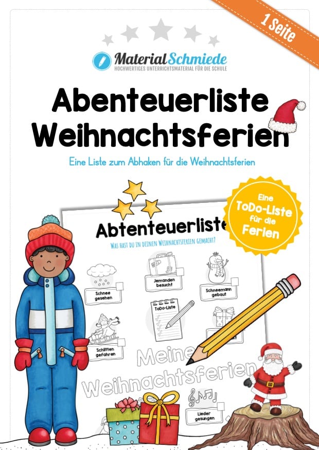 Abenteuerliste Weihnachtsferien