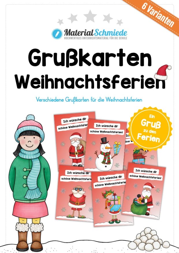 Grußkarten Weihnachtsferien