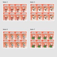 Kostenlose Grußkarten zu den Weihnachtsferien (6 Motive) - Überblick