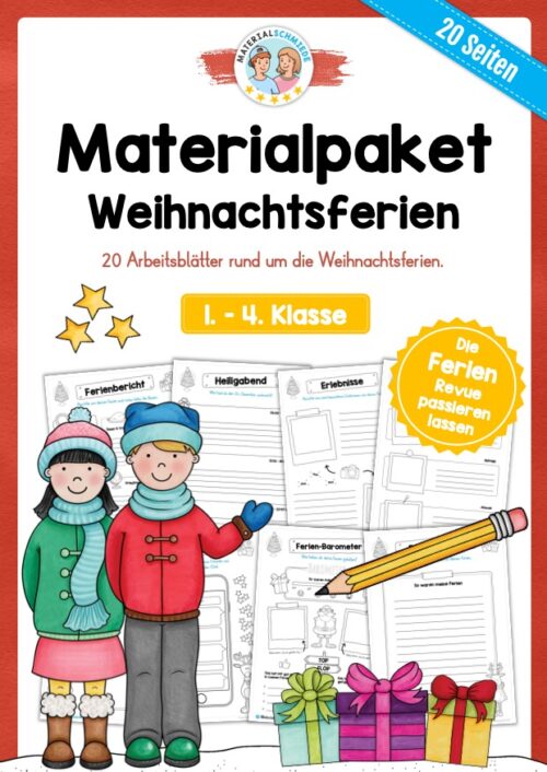 20 Arbeitsblätter zu den Weihnachtsferien