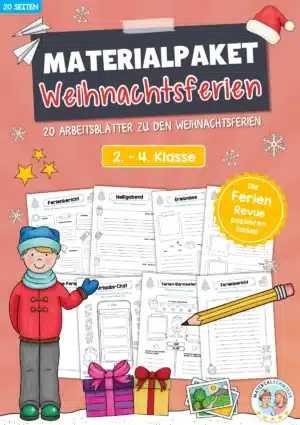 20 Arbeitsblätter zu den Weihnachtsferien