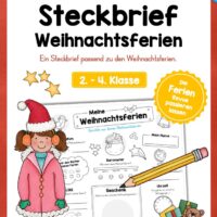 Steckbrief: Meine Weihnachtsferien