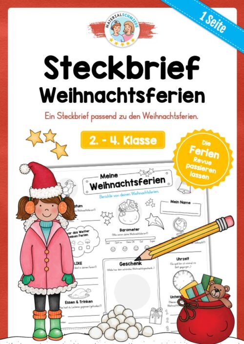 Steckbrief: Meine Weihnachtsferien