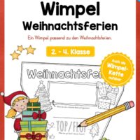 Wimpel: Meine Weihnachtsferien