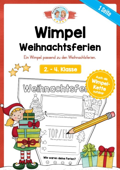 Wimpel: Meine Weihnachtsferien