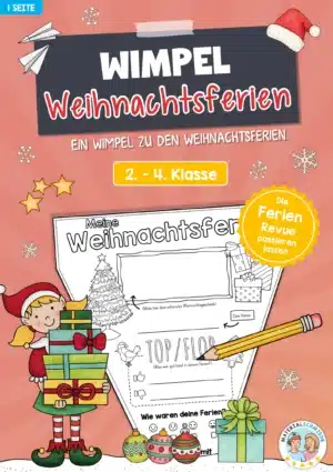 Weihnachtsferien: Wimpel / Wimpelkette