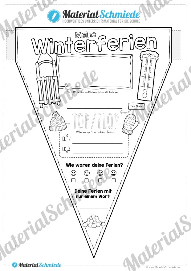 Wimpel Winterferien