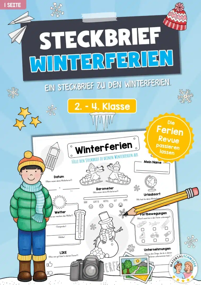Steckbrief: Meine Winterferien