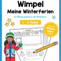 Winterferien: Wimpel / Wimpelkette