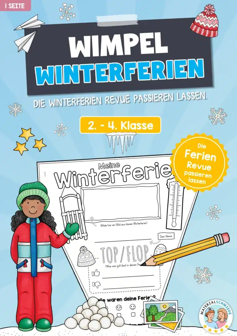 Winterferien: Wimpel / Wimpelkette