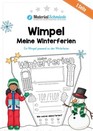 Wimpel: Meine Winterferien