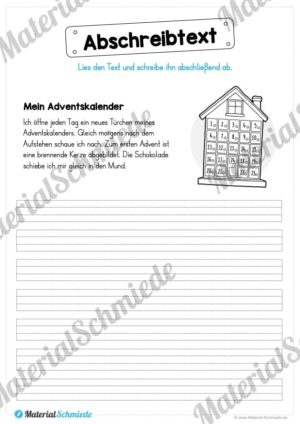 10 Abschreibtexte: Thema Advent (Vorschau 02)