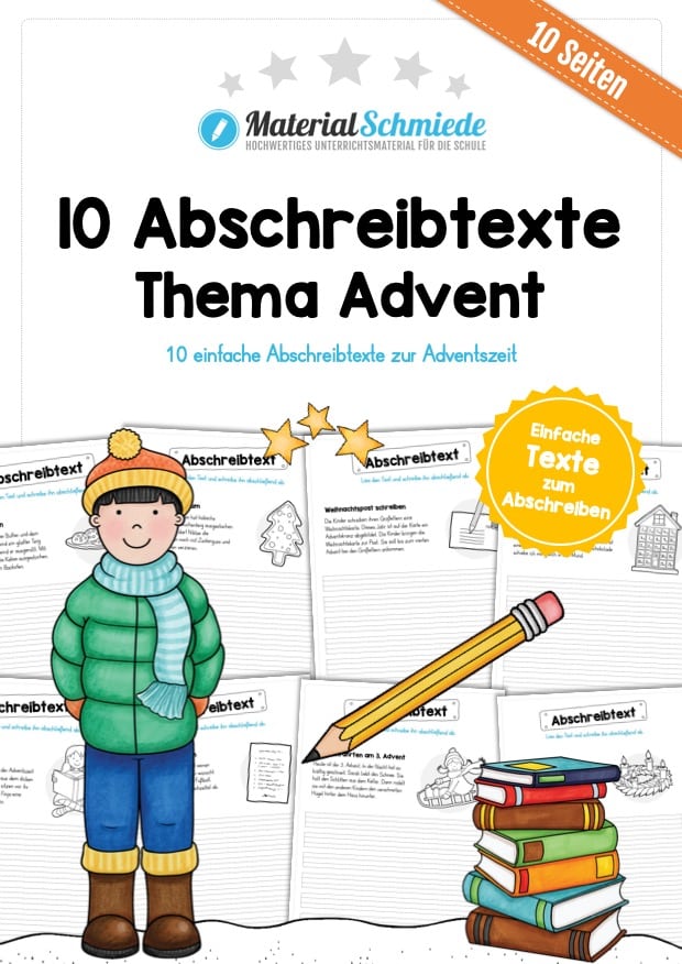 10 Abschreibtexte: Thema Advent