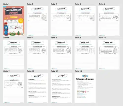 10 Fehlertexte: Thema Advent (Überblick)