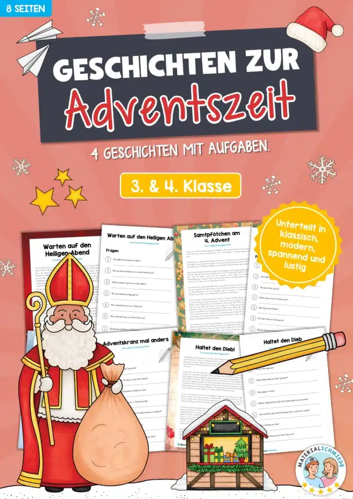 4 Geschichten zum Advent (mit Aufgaben)
