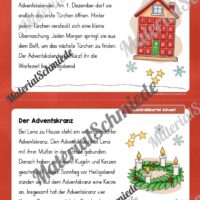 Abschreibkartei: Thema Advent (10 Karten mit Abschreibtexten) - Vorschau 01